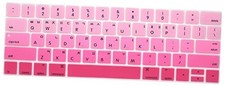 Korean Language Silicone Keyboard Cover for MacBook Pro with Touch Ombre Pink