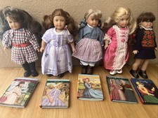 5 AMERICAN GIRL MINI DOLLS Lot Samantha Elizabeth Felicity Molly Kirsten Books