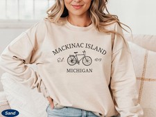Mackinac Island Sweatshirt Travel Unisex Michigan Trip Sweater Gift Tee