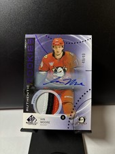 Anaheim Ducks Ian Moore Purple Patch Autograph 49/49 25-26 SP Game Used