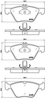 Bremsbelagsatz Scheibenbremse Prime Brembo P 50 075 FüR Mercedes W220 W211 S211