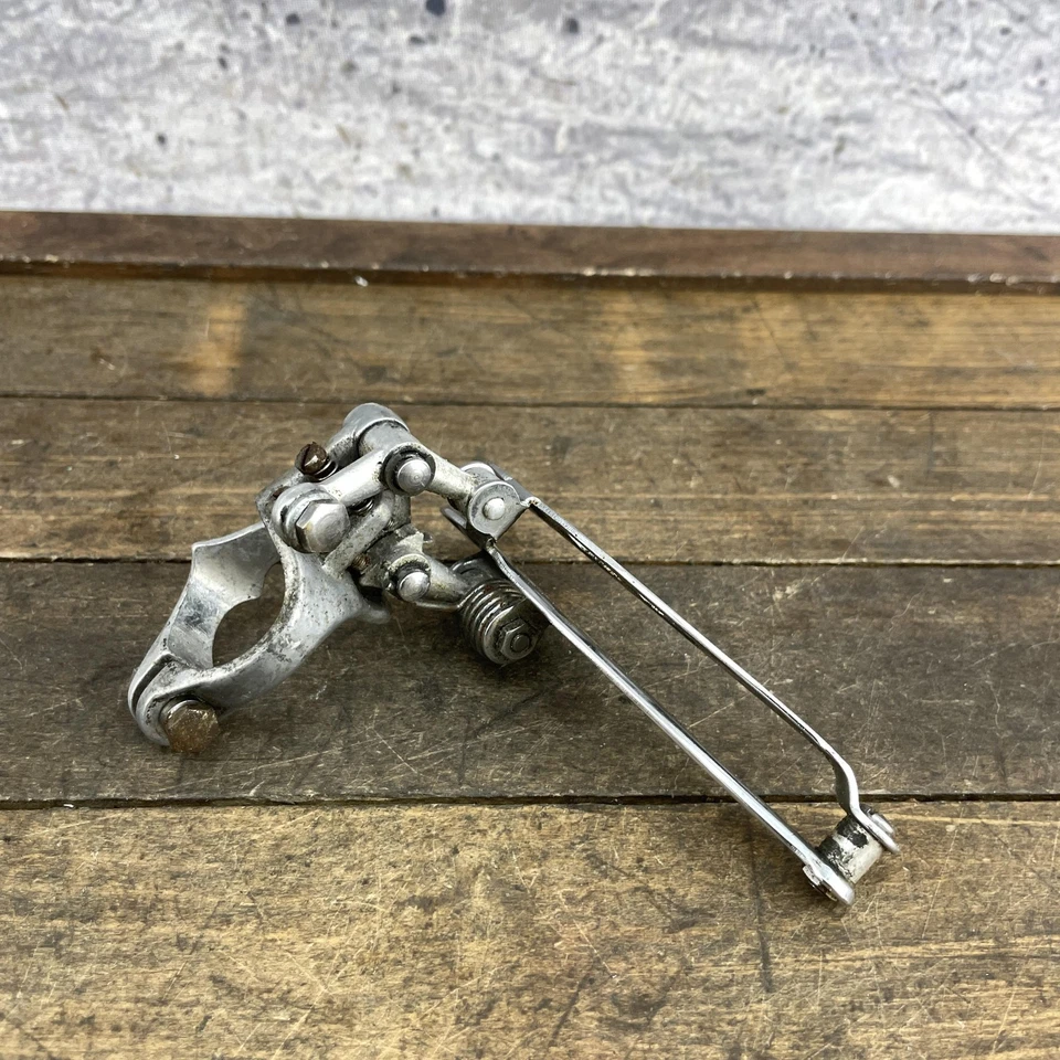 Bicicleta de carretera Campagnolo Record vintage con abrazadera de cambio delantero 28,6 mm Italia Foto 3 de 4