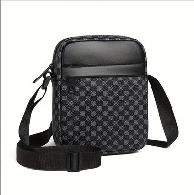 Kleine unisex tasche Crossbody Bag mit Monogramm Print Schultertasche Streetwear