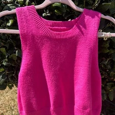 Pink sweater vest 