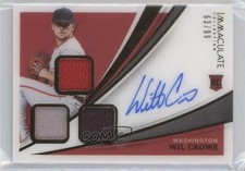 2021 Immaculate Rookie Triple Memorabilia Signatures 63/99 Wil Crowe Auto 0s2w