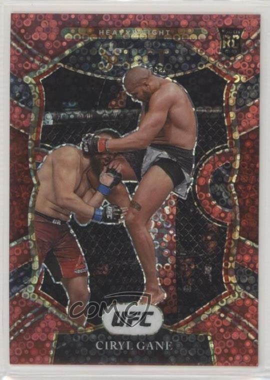 2021 Panini Select UFC Concourse Red Disco Prizm 176/199 Ciryl Gane #98 0sn6