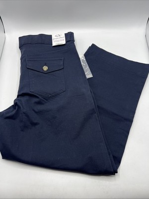 Gloria Vanderbilt Shape Effect Wide Leg Crop Women's Size 12 Blue Pants New