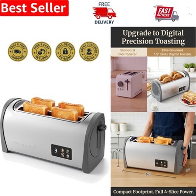 Advanced Touch Control 4-Slice Toaster - Perfect for Artisan & Bagel Bread