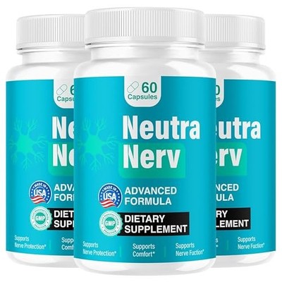 NeutraNerv Nerve Support Supplement Capsules Neuropathy Natural 3 Pack 180Ct
