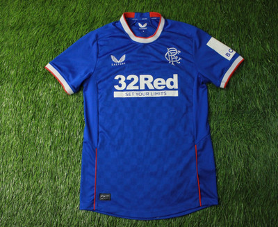 RANGERS 2022-2023 FOOTBALL SOCCER MEN SHIRT JERSEY HOME CASTORE ORIGINAL SIZE S