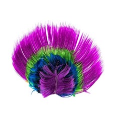 Rainbow Mohawk Wig Hallowmas Masquerade Punk Mohican Hairstyle Cockscomb Hair...