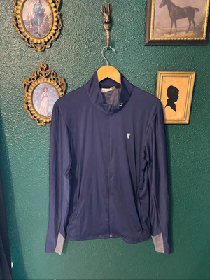 Kjus Men's Dorian Jacket Full Zip Lightweight Outdoor/Golf Style Windbreaker Nav