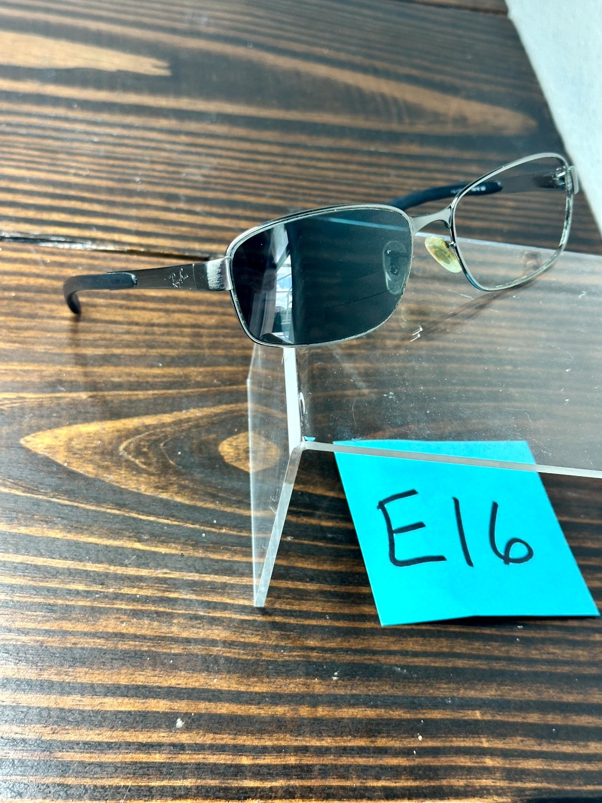 Ray-Ban RB3413 004 Uniex Polished Silver Sunglasses Frame Rectangular Full Rim