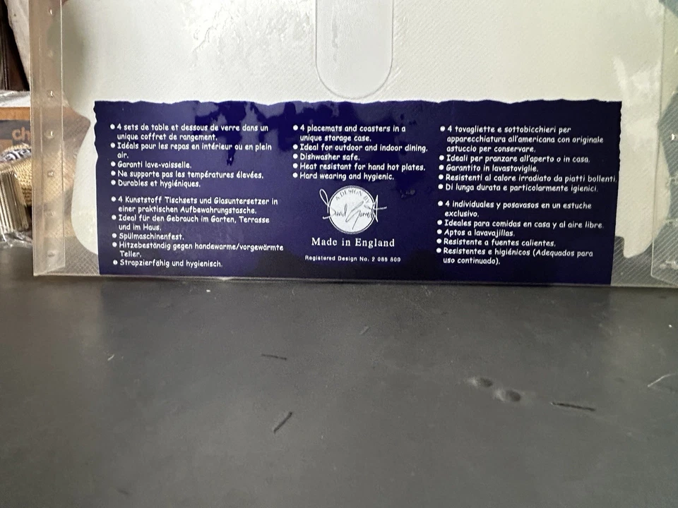 Placemats de vinil em forma de caranguejo somente conjunto de 4 companheiros de mesa Pimpernel frutos do mar - Imagem 3 de 4