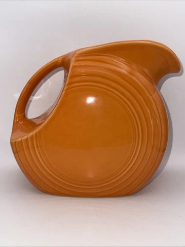 FIESTA 28 OZ. SMALL DISK DISC JUICE PITCHER butterscotch orange NEW
