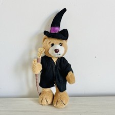 Rare VTG Novelty Inc Wizard Witch Bear Plush Halloween Decor 9  