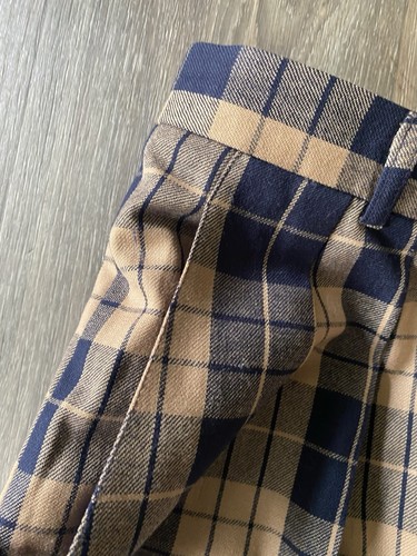 Pantalones Cortos de Lana Talbots a Cuadros para Mujer Talla 12 Hechos en EE. UU. Puños Con Trabillas Y2K - Imagen 5 de 6