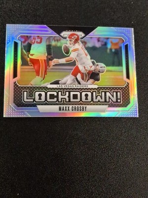 Panini 2022 Prizm Lockdown Maxx Crosby Insert #1 Las Vegas Raiders NFL