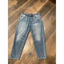 OLD NAVY Womens Jeans Size 8 High Rise Straight Leg Slouchy Taper