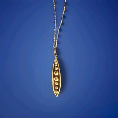 Vintage Mid Century Brutalist  Peas In A Pod Pendant 21'' Silver Tone Necklace