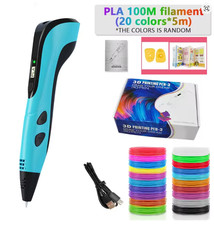 2022 3D Printing Pen with LCD Display PLA Filament DIY Drawing Pen Set White