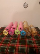 Lot Of 10 Rolls Of Assortment Of Decor Mesh For Wreaths Or Crafts 10"...