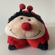 Pillow Pets Pee Wees Ms. Lady Bug Plush Stuffed Animal Pillow 2010 Red Black 11"