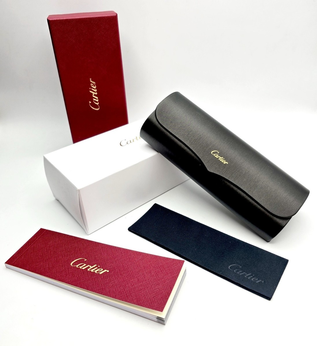 Cartier ブラック サングラス ケース付き NEW! Auth Cartier Glasss Sunglasses Case Box (Large) | eBay