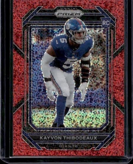 2022 Panini Prizm #370 Kayvon Thibodeaux Red Sparkle