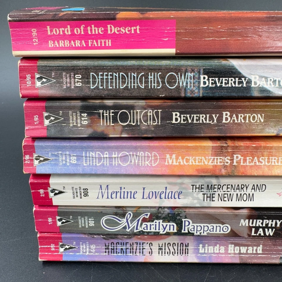 7 VTG 90's Silhouette Intimate Moments Romance Novels Books Mixed Lot Foto 3 de 4