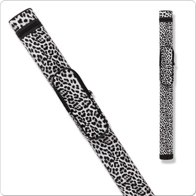 Action ACPS11 WHITE 1Bx1S White Cheetah Print Billiards Pool Cue Stick Case