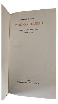 David Copperfield Charles Dickens Klassiker Deutsch Bertelsmann Lesering