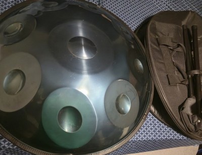 22'' 9 Notes Handpan Hand Pan Drum Handmade DC04 Steel + Stand + Bag