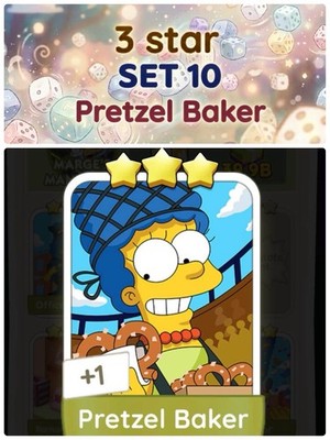 Pretzel Baker - 3 Star - Set 10 Monopoly Go