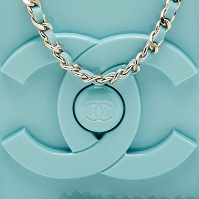 Chanel Supermarket Boy Brick Lego Light Blue Plexiglass Minaudiere