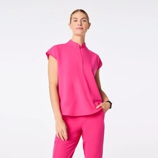 NWT Figs Rafaela Top Sz L Technical Collection Oversized Scrubs Medical Dental