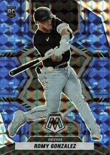 2022 Panini Mosaic #214 Romy Gonzalez Blue Camo Mosaic Chicago White Sox