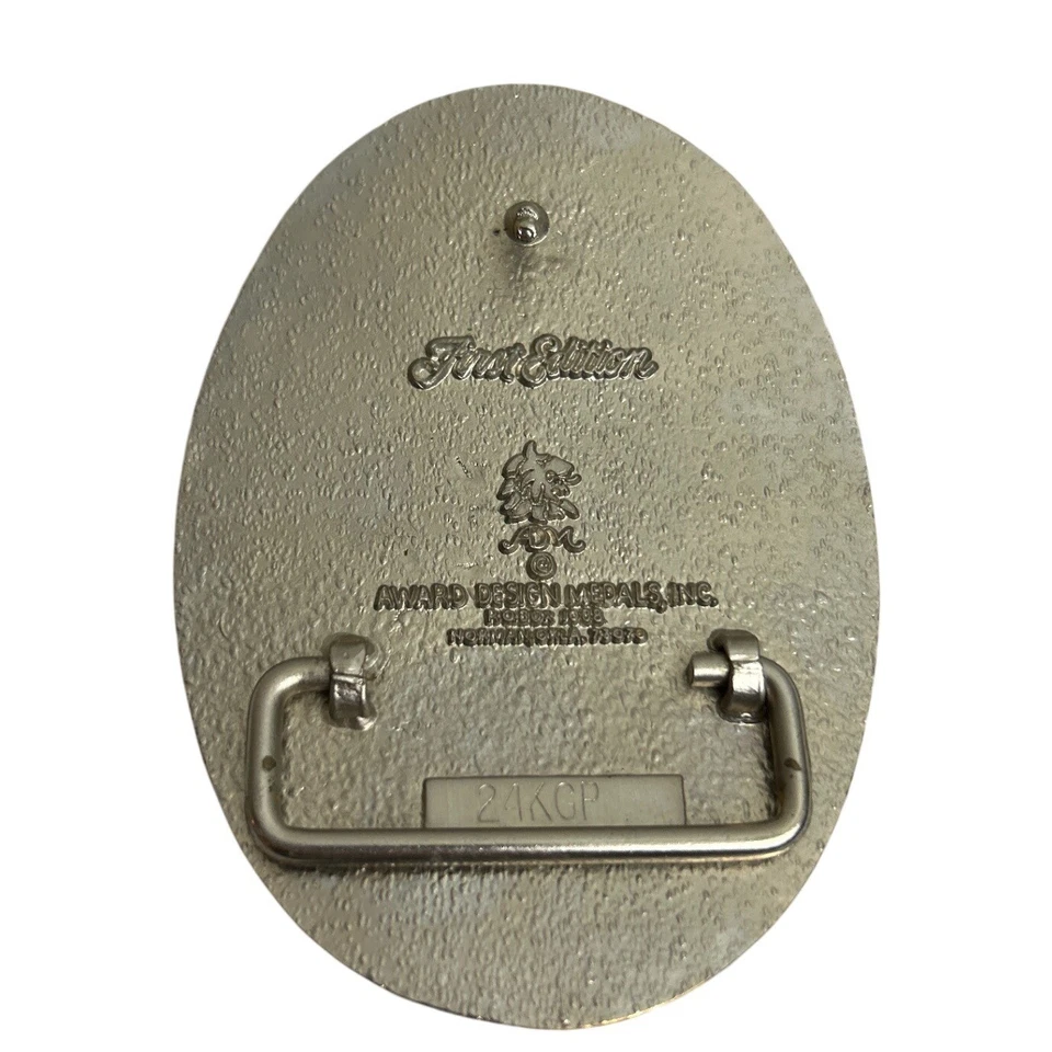 Belt Buckle Washington DC First Edition 24KGP Award Design Metals Gold Vintage - Image 4 of 4