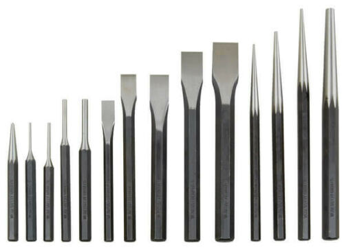16 Pièces Set Poinçons Ciseaux Burins Mécanique - Pin Center Taper Cold Gauge Outils