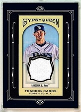 EVAN LONGORIA LOT OF 2 DIFFERENT TOPPS GYPSY QUEEN FRAMED GAME USED JERSEY CARDS