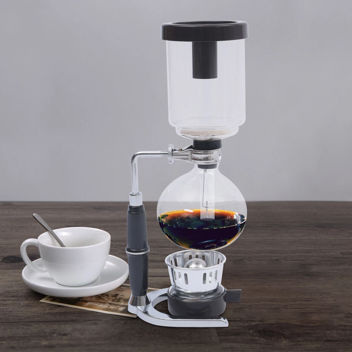 Glass 3Cup Vacuum Unique Coffee Tea Espresso Maker Syphon Tabletop Easy to  Clean