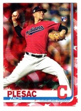 ZACH PLESAC  INDIANS RC  2019 TOPPS UPDATE #US19  INDEPENDENCE DAY #d 15/76