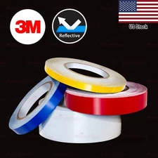 3M REFLECTIVE Durable DIY Self-Adhesive Roll Stripe Vinyl Tape Sticker 3/8" - 2"