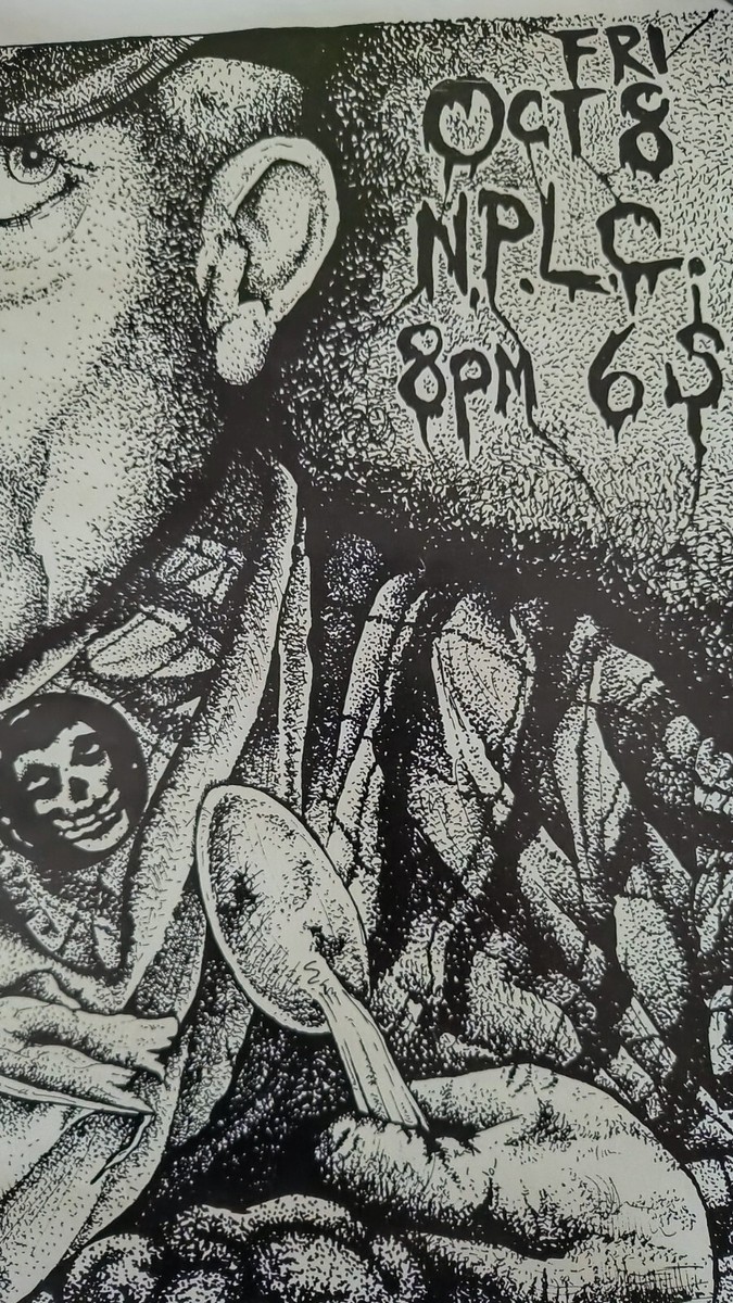 状態悪いですTAZ Misfits 1996 限定ポスター サイン入り Misfits Vintage Mad Mark Rude Necros Skull Busters Poster Tim Maze
