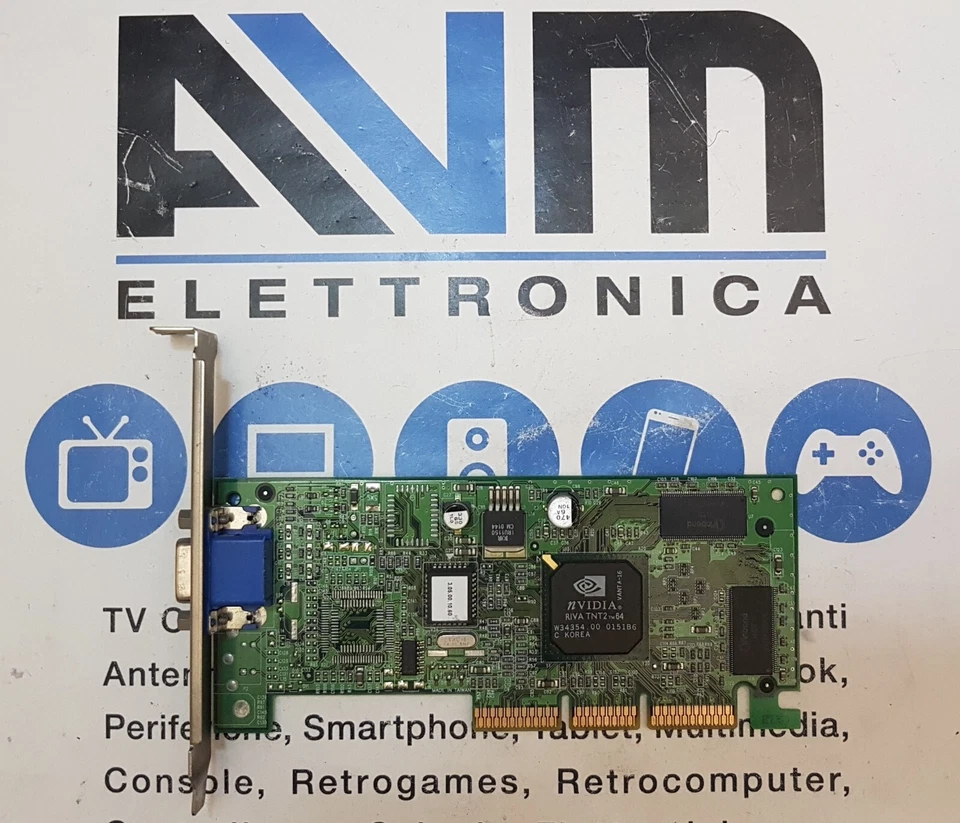 Scheda video AGP 4x NVIDIA RIVA TNT2 M64 Vanta-16 16MB VGA Gigabyte Sparkle MSI - Immagine 2 di 4