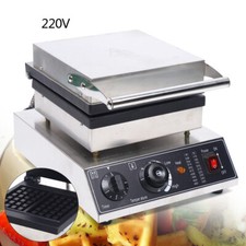 Commercial Electric Waffle Maker Stainless Steel Square Non-stick Waffle Baker