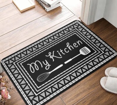 1pc, My Kitchen Printing Floor Mat, Household Kitchen Mat, Non-slip Oil Prof Mat
