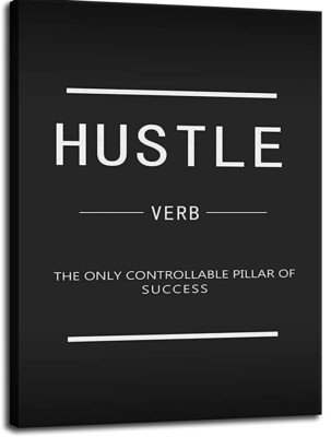 Hustle Verb Motivation Wall Art Canvas Print Office Decor Hustle Definition Sign