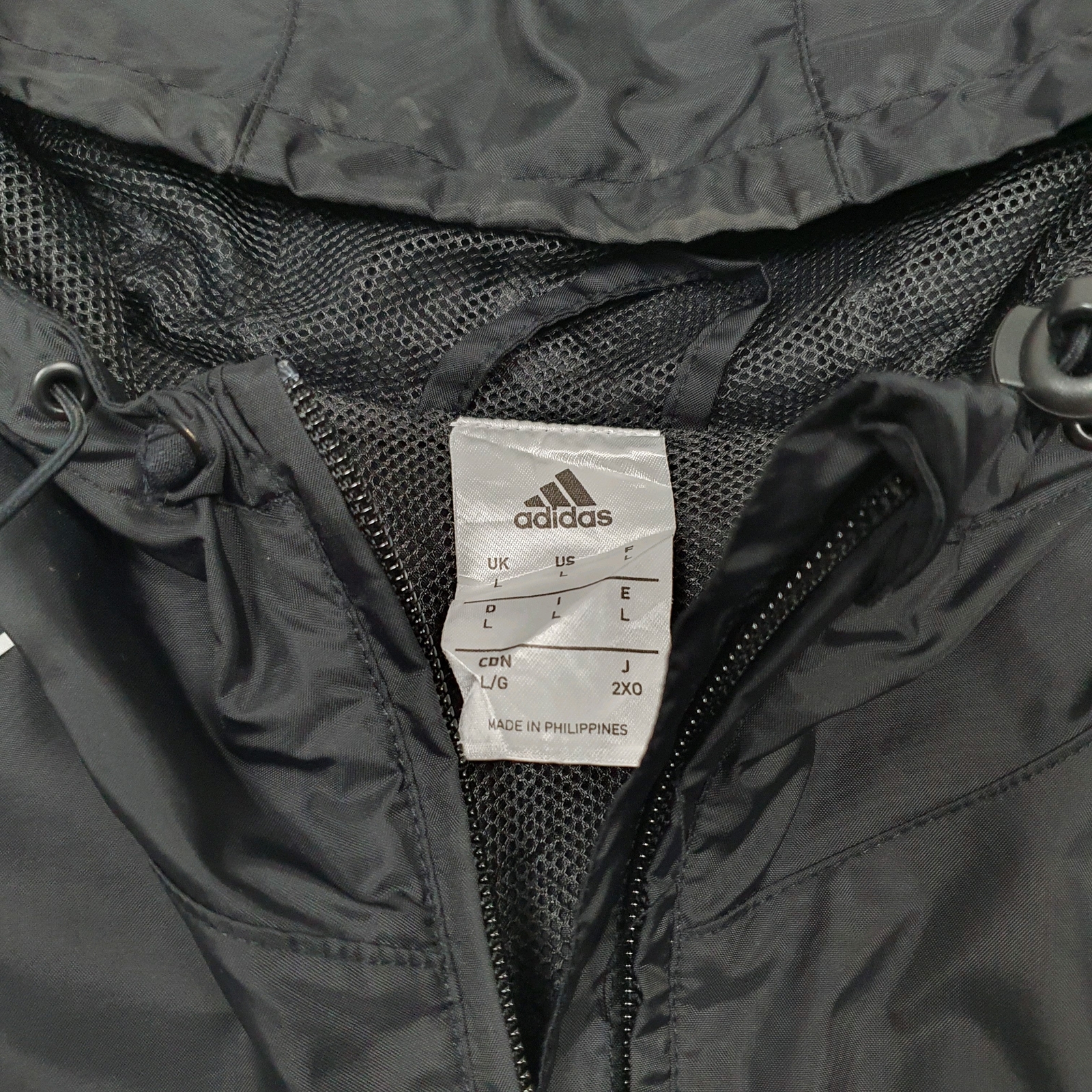 ADIDAS Full Zip Insulated Hooded Windbreaker Michiana Soccer Echo Coat Mens L image 2