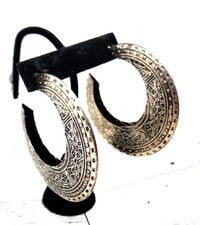 Large Metal Hoop Earrings